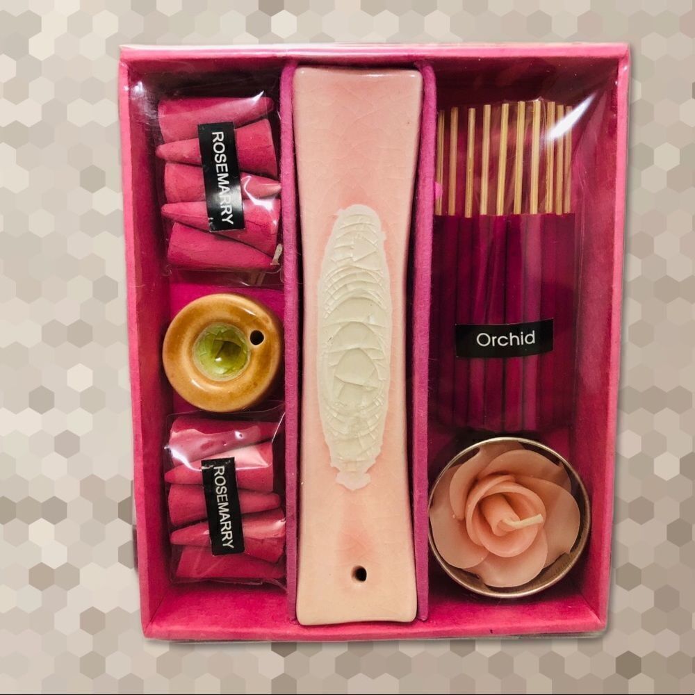 NIB: Incense‎ & Candle Gift Set - Orchid & Rosemary